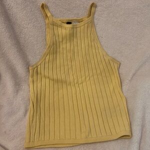 H&M Mustard Ribbed Tank Top